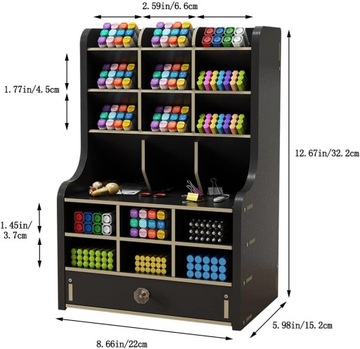 Деревянный настольный органайзер и ящик для инструментов JB16-2 NUODWELL