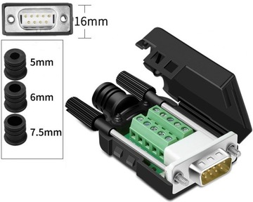 ADAPTER MĘSKI DB9 RS232 REDUKTOR KONWERTER D-SUB