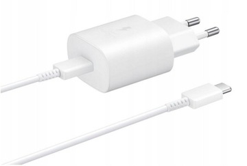 Szybka Ładowarka Sieciowa Samsung Fast Charge 25W TA800EWE + Kabel USB-C