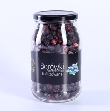 BORÓWKI LIOFILIZOWANE CAŁE W SŁOIKU PYSZNE 105g