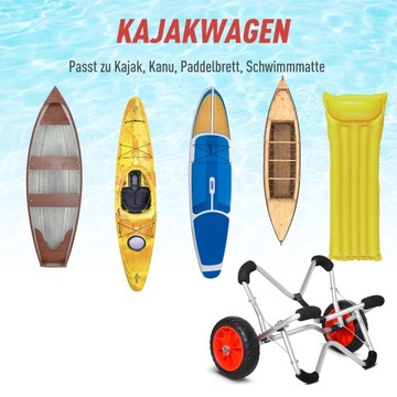 Складная, компактная тележка для каяка, 75 кг.