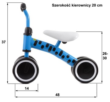Детский беговел Zebra Blue
