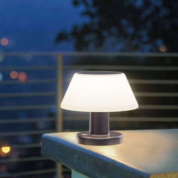 SOLARNA LAMPA STOŁOWA NA ZEWNĄTRZ, LAMPA OGRODOWA NA PATIO, BATERIA SOLARNA