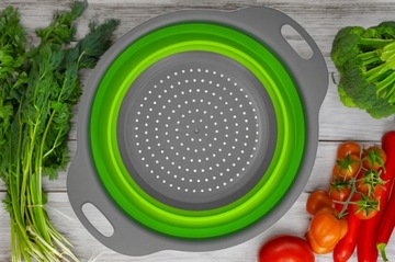 Дуршлаг, силиконовый дуршлаг, складной, гибкое крыло, кухонное сито.