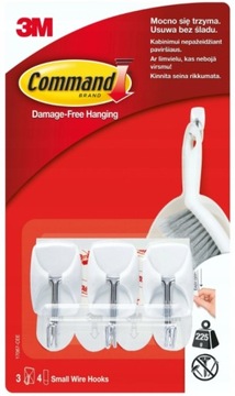 Haczyki samoprzylepne Command 3 szt. 225 g 3M