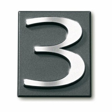 Номер Самоклеящаяся дверная цифра графит 3