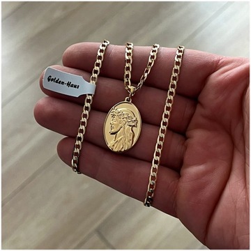 СУВЕНИРЫ ПЕРВОГО СВЯТОГО ПРИЧАСТИЯ / ЗОЛОТАЯ ЦЕПОЧКА С МЕДАЛЬЮ ДЛЯ МАЛЬЧИКА 18К