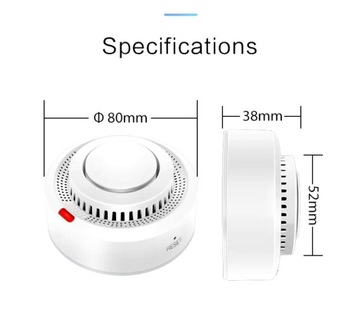 Умный беспроводной Wi-Fi датчик дыма Tuya