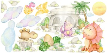 naklejki naklejka na ścianę dla dzieci dino 200