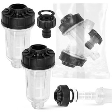 2x БОЛЬШОЙ фильтр для воды для мойки высокого давления Karcher K2 K3 K4 K7 + соединитель для шланга