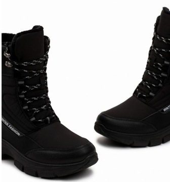ВОДОНЕПРОНИЦАЕМЫЕ СНЕЖНЫЕ БОТИНКИ SOFTSHELL УТЕПЛЕННЫЕ БОТИНКИ Молнии МЕХ Черный r37