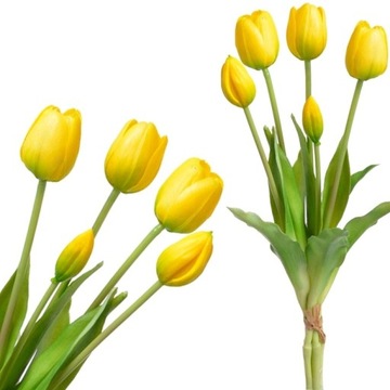 Bukiet Tulipany tulipan silikonowe gumowe jak ŻYWE