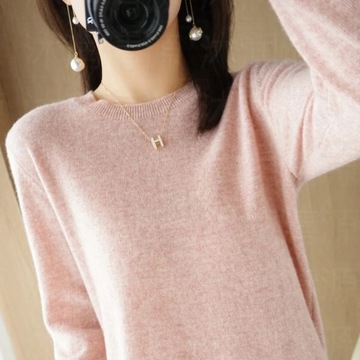 Sweaters Round Neck Pullover Women Keep Warm Long