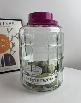 СТЕКЛЯННАЯ БАНКА 10Л БАНКА С РУЧКОЙ ДЛЯ ЗАГОТОВОК ОГУРЦ