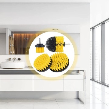 Адаптер для аккумуляторной дрели с набором чистящих щеток из 4 шт.