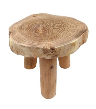 STOŁEK TABORET DREWNIANY mały 26cm SZLIF