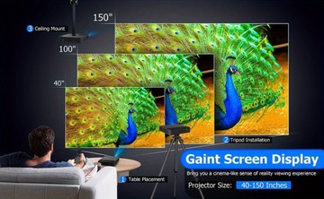 2023 New Mini Portable Projector 4K Supported Outdoor Proj