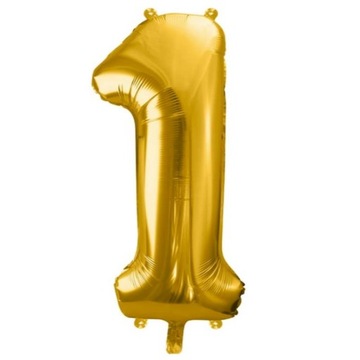 BALON CYFRA ZŁOTA NUMER FOLIOWY URODZINY ROCZEK ROCZNICA XXL 86 CM ZŁOTO