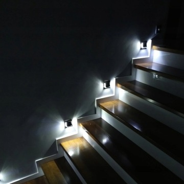 Лестничный светильник LED лестничный светильник 230В 2Вт Черный Q6 Skinder
