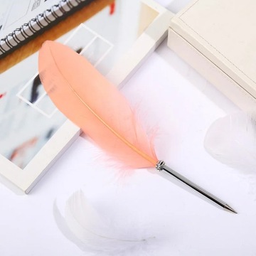 PA100 Feather Ballpoint Pen Office School Student Writing Fountain Quill