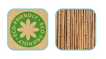 Фонарь из натурального бамбука 19х24см.