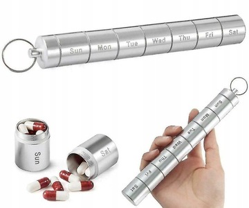 waterproof Pill Box Metal Storage Weekly Pill