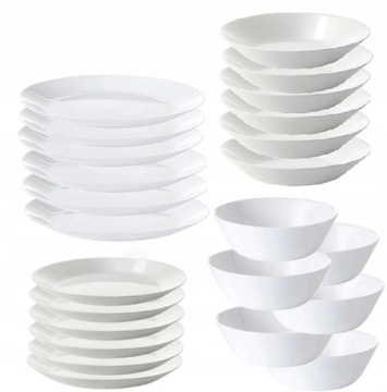 Serwis ikea oftast talerze miska 6 os /24 elementy
