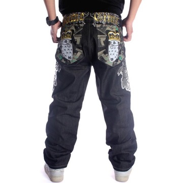 WEEKDAY JEANS spodnie szerokie SKATE 42