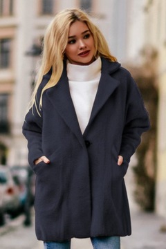 Короткое пальто-свитер из альпаки