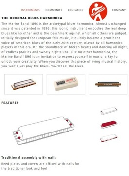 Marine Band соль мажор, диатоническая гармоника Hohner