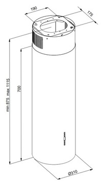OKAP WYSPOWY TUBA ZŁOTY POŁYSK MALWA 31 MAAN