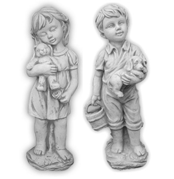 Figura z betonu DZIECI Z ZABAWKAMI (D22) ALA-SHOP