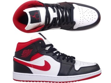 NIKE AIR JORDAN 1 MID 554724 122 BUTY MĘSKIE SKÓRZANE RETRO SNEAKERS