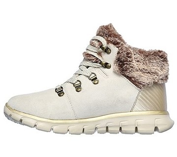 SKECHERS COLD CATCHE BOTKI ZE SKÓRĄ ECRU 37,5 SŻF