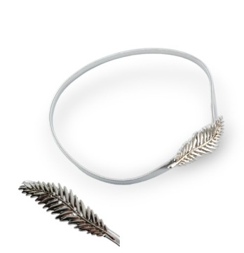 Pasek Srebrny Metalowy Sprężynka Snake