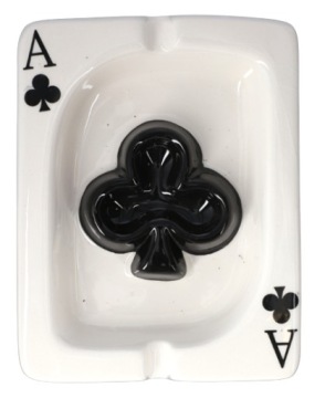 Пепельница в форме бубнового туза