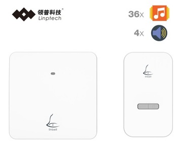 БЕСПРОВОДНОЙ ДВЕРНОЙ ЗВОНОК LINBELL M2L БЕЗ БАТАРЕИ