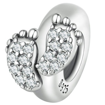 Charms Zawieszka Charms Stoper Stópki Srebro 925 Charmsy Trusky