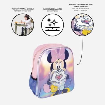 Myszka Minnie plecak 3D plecaczek konfetti Mini