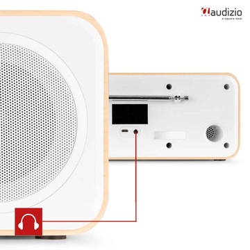 Цифровое стерео FM-радио DAB + будильник белый Audizio