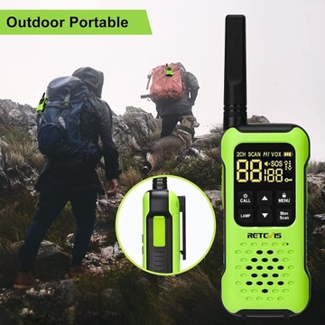 Retevis RT649P Walkie Talkie (1 para, zielona)