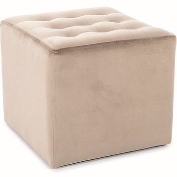 Pufa Lori Velvet C. Beż Bluvel 40 Salon Sypialnia