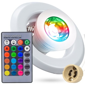 RAMKA SUFITOWA ŻARÓWKA SUFITOWA LED RGB PILOT
