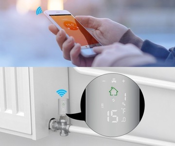 TUYA ZigBee 4 x ТЕРМОСТАТ НА ГОЛОВКЕ + БЛОК УПРАВЛЕНИЯ WIFI