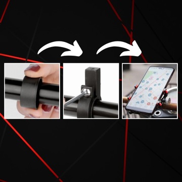 ДЕРЖАТЕЛЬ ДЛЯ ВЕЛОСИПЕДНОГО ТЕЛЕФОНА НА РУЛЕ ВЕЛОСИПЕДА, ПРОЧНЫЙ АЛЮМИНИЙ