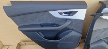 BOCZKI AUDI Q7 4M SKÓRA ALCANTARA LED DEKORY JAK NOWE ORYGINAŁ KPL
