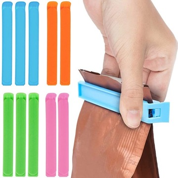 10xKLIPS ZAPINKI DO ZAMYKANIA OPAKOWAŃ WORECZKÓW TOREBEK ŻYWNOŚCI PRZYPRAW