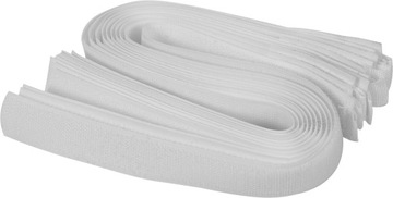 OPASKA Z RZEPEM BIAŁA 450mm ORGANIZER KABLI 10 SZT