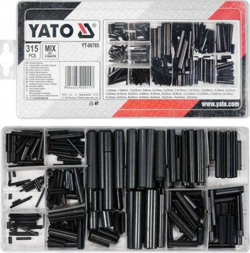 YATO KOŁKI SPRĘŻYSTE TULEJKI ZAWLECZKI ZESTAW 315 SZT.