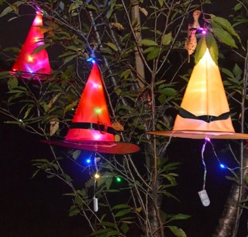 Шляпа ведьмы Светодиодная светящаяся шляпа Хэллоуин Украшение различных цветов